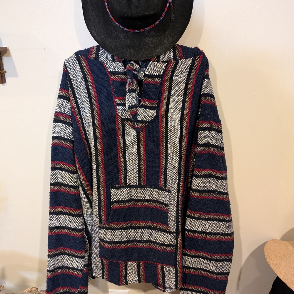 Striped Baja Hoodie with Front Pocket